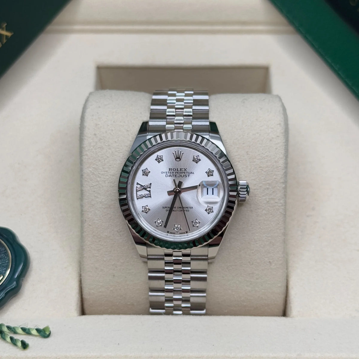 【1:1 Super Clone】 Lady-Datejust 28mm 279174 Silver Diamond Dial Oyster Bracelet