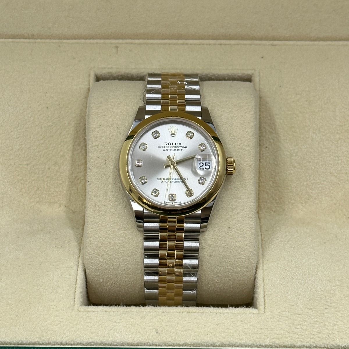 【1:1 Super Clone】 Datejust m278243-0019/0020 31mm Silver Dial Yellow Rolesor Oyster Watch