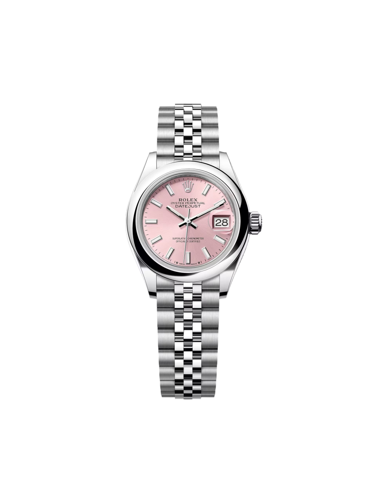 【1:1 Super Clone】 Lady-Datejust 28mm  279160 Oyster Perpetual Pink Dial Oyster Bracelet