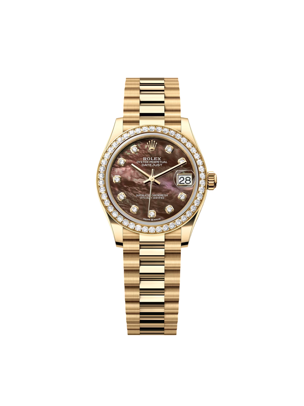 【1:1 Super Clone】 Datejust m278288RBR-0032 Black Mother-of-Pearl 31mm Dial President Bracelet Watch