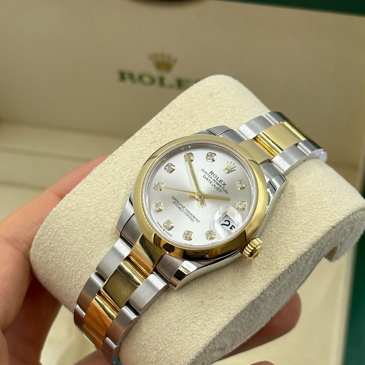 【1:1 Super Clone】 Datejust m278243-0019/0020 31mm Silver Dial Yellow Rolesor Oyster Watch