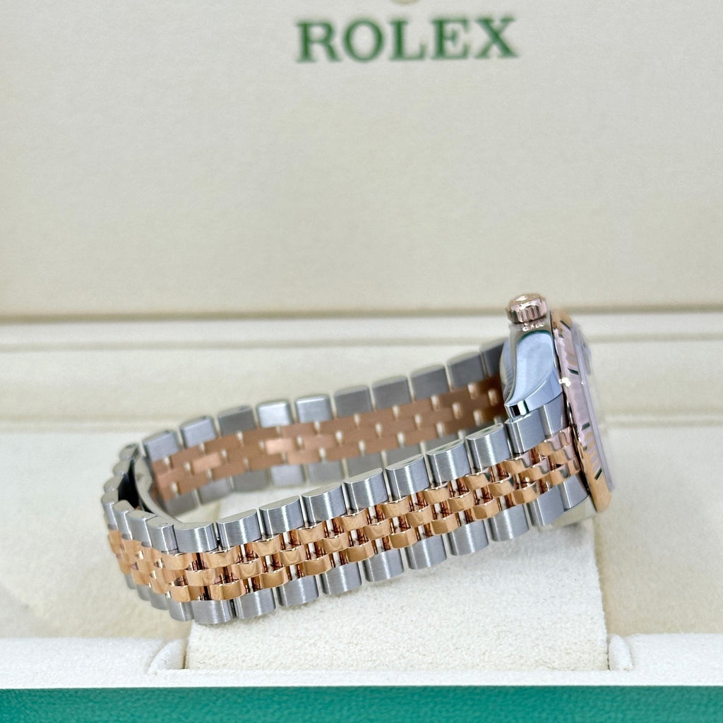 【1:1 Super Clone】 Lady-Datejust 28mm 279171 Chocolate Roman Oyster Stainless Steel and Rose Gold