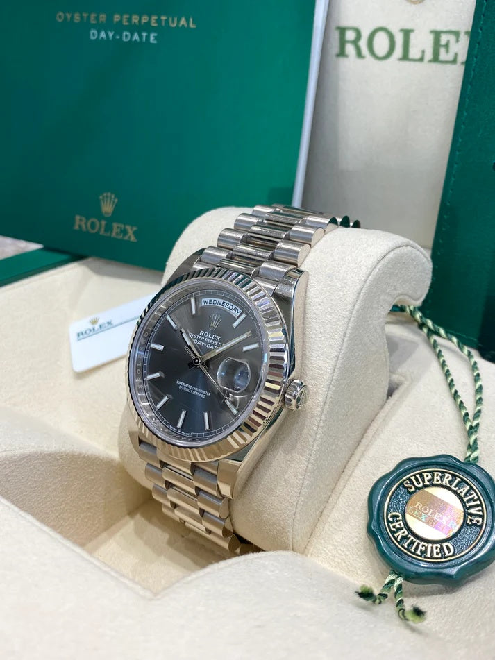 【1:1 Super Clone】  Day-Date 40mm Slate Diamonds Dial  228236-0013