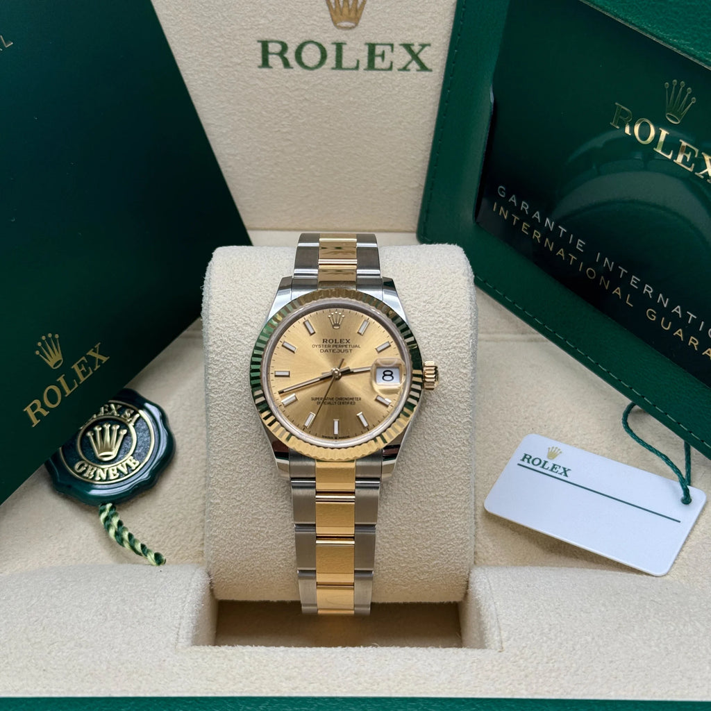 【1:1 Super Clone】 Datejust m278273-0013/0014 31mm Champagne Dial Stainless Steel and Yellow Gold Oyster Watch