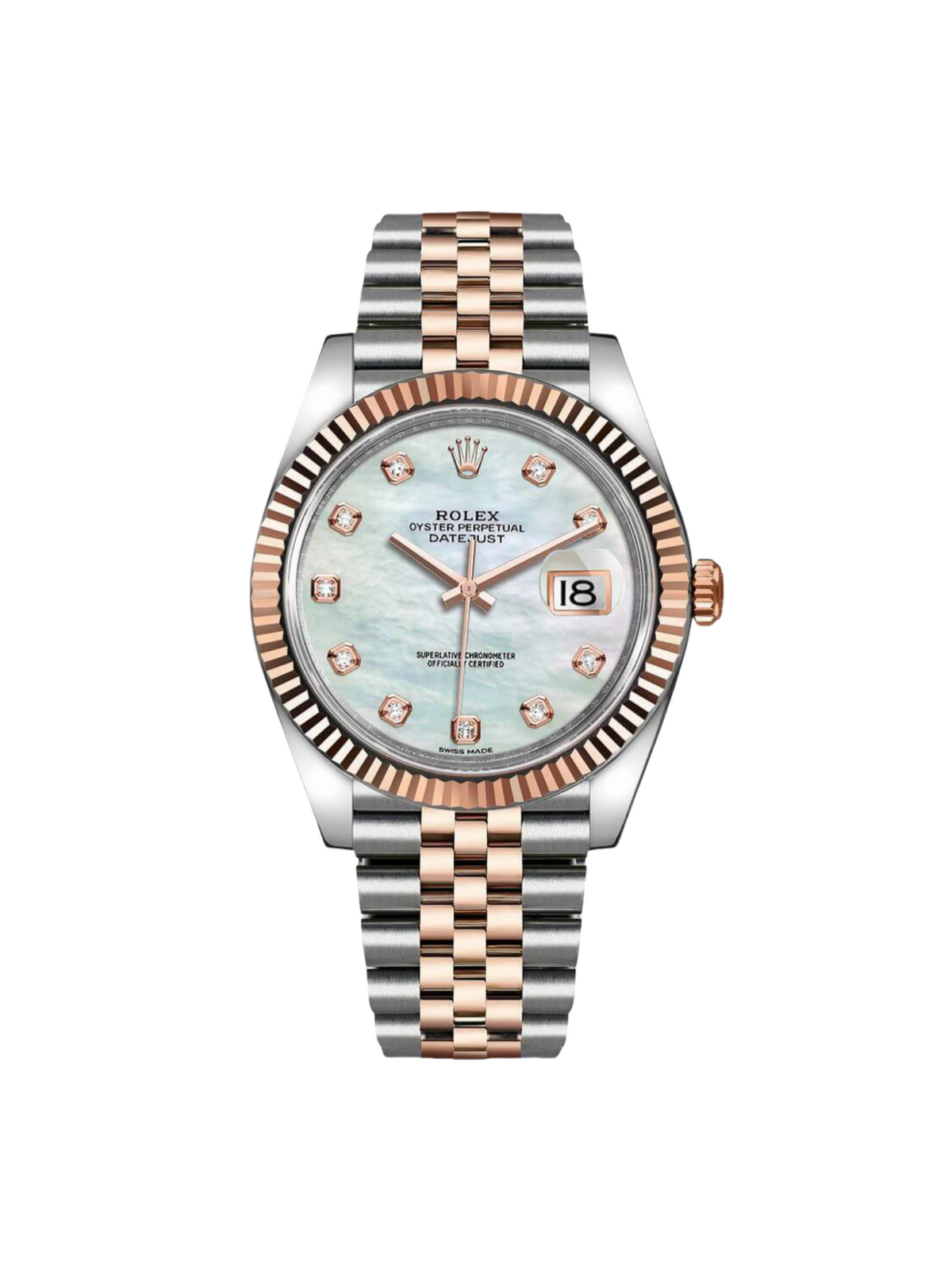 【1:1 Super Clone】 Datejust 41mm 126331 MOP Diamond Jubilee Steel and Rose Gold Watch