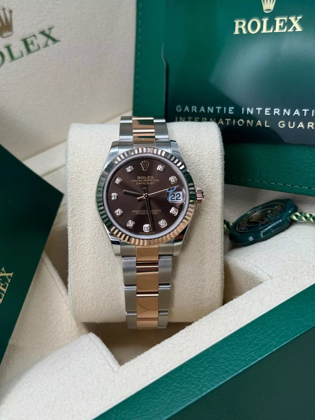 【1:1 Super Clone】 Datejust m278271-0027/0028 Chocolate 31mm Dial Oyster Bracelet Watch