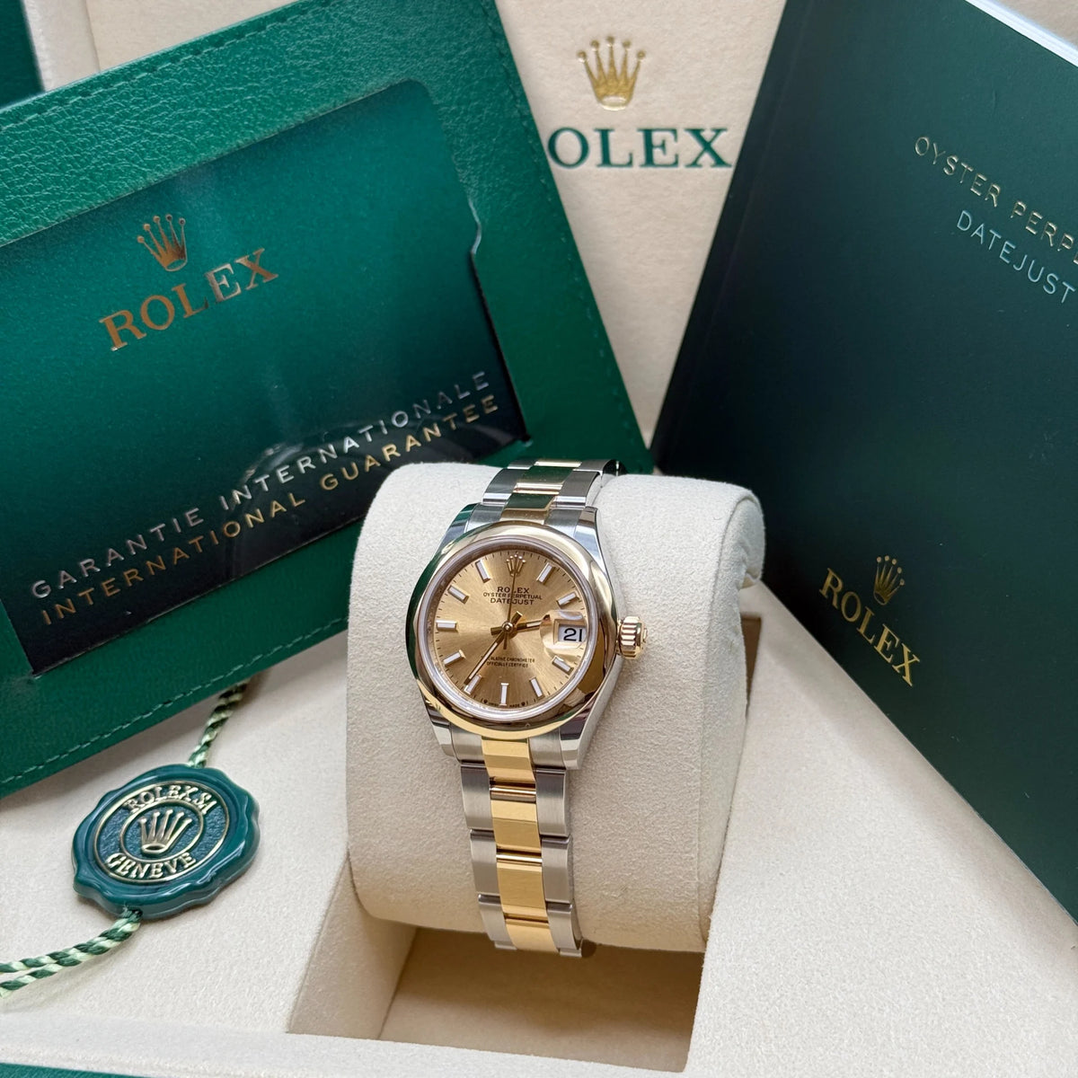 【1:1 Super Clone】 Lady-Datejust 28mm  279163 Champagne Dial Oyster Bracelet