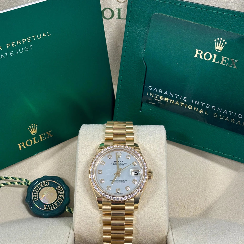 【1:1 Super Clone】 Datejust m278288RBR-0006 White Mother-of-Pearl 31mm Dial President Bracelet Watch