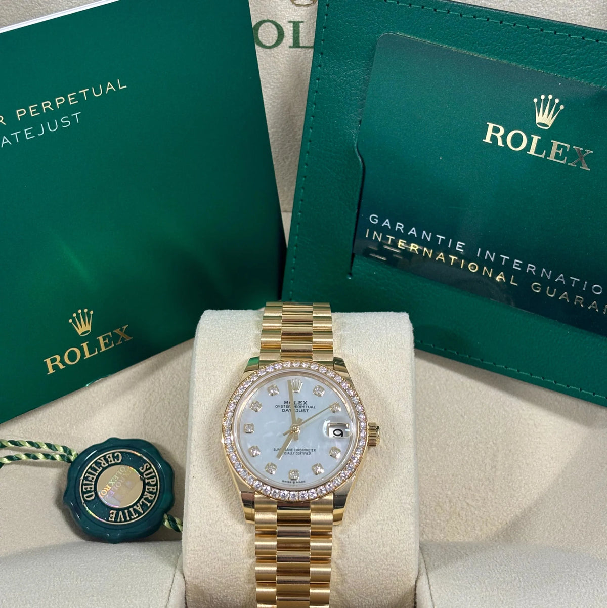 【1:1 Super Clone】 Datejust m278288RBR-0006 White Mother-of-Pearl 31mm Dial President Bracelet Watch