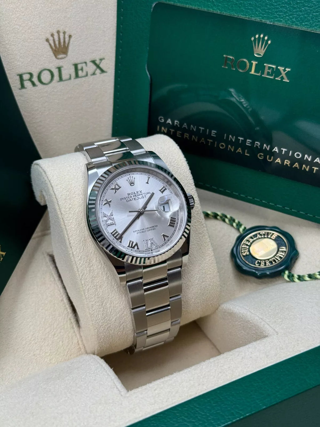 【1:1 Super Clone】  Datejust 36mm 126234 White Roman Dial Oyster Stainless Steel Mens