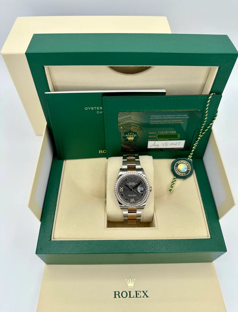 【1:1 Super Clone】  Datejust 36mm 126281 Slate Dial Oyster Bracelet