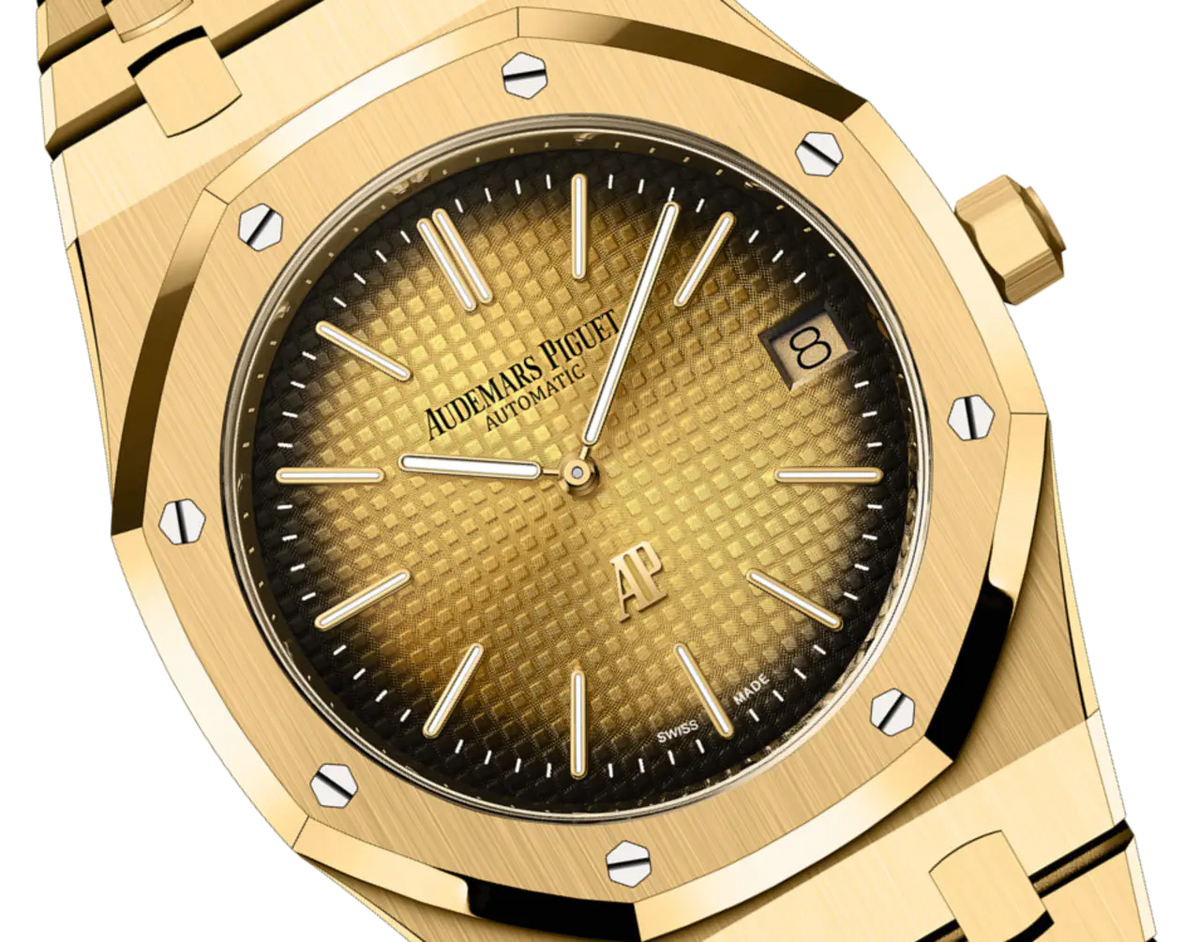 【1:1 Super Clone】A&P ROYAL OAK "JUMBO" Smoked Yellow Gold-Toned Dial 39mm