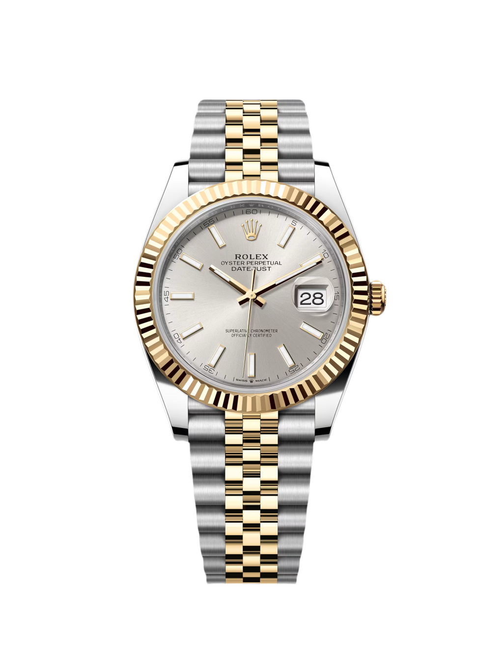 【1:1 Super Clone】  Datejust 41mm 126333 Silver Index Oyster Steel and Yellow Gold Mens Watch