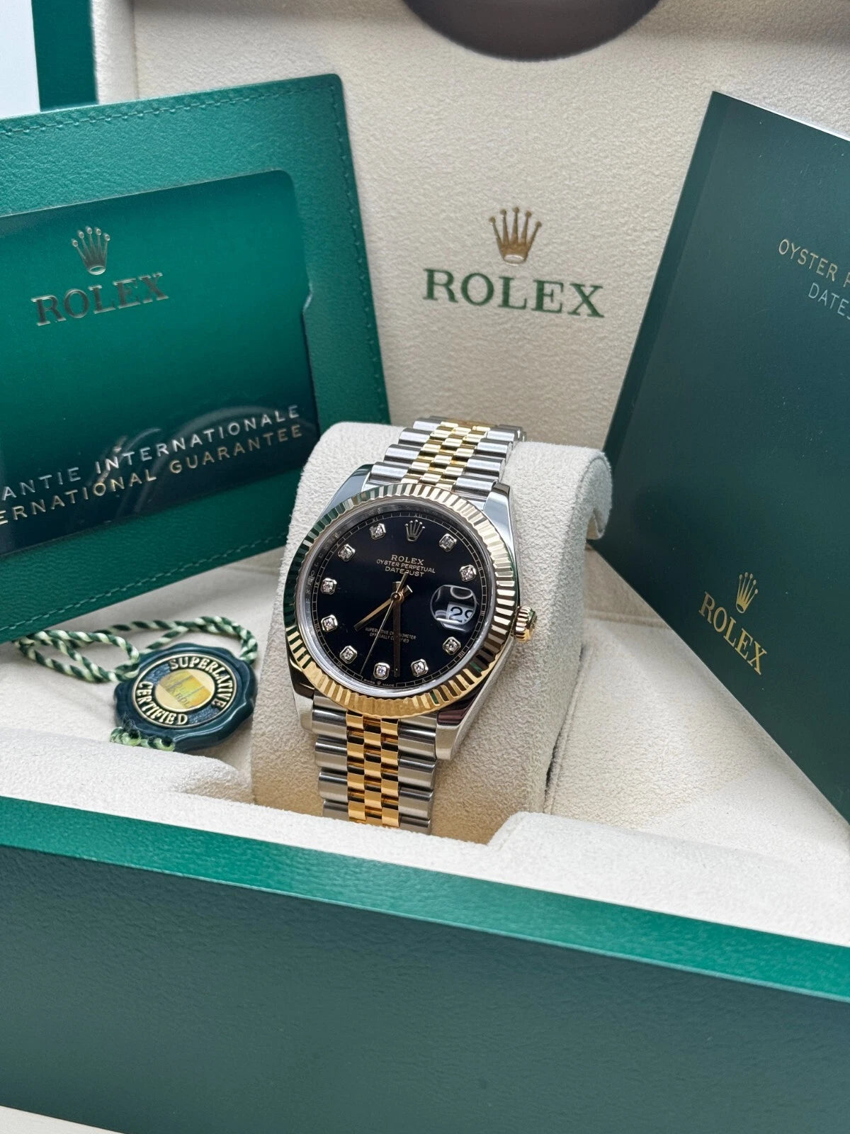 【1:1 Super Clone】  Datejust 41mm 126333 Black Diamond Jubilee Steel and Yellow Gold Men’s Watch