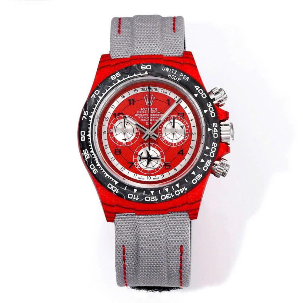 【1:1 Super Clone】Rolex Cosmograph Daytona DIW Carbon AVIA Red 40mm Replica 1:1 – Top Quality Version