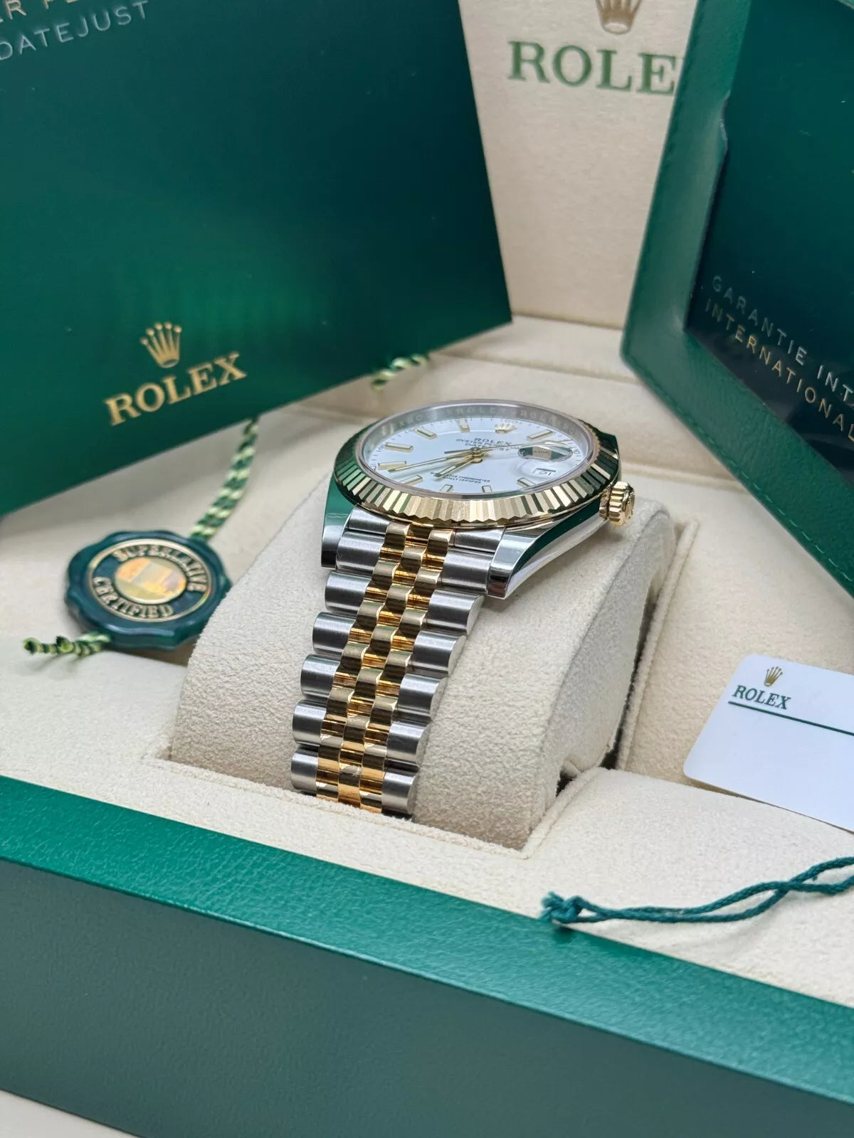 【1:1 Super Clone】  Datejust 41mm 126333 White Index Oyster Steel and Yellow Gold Mens Watch