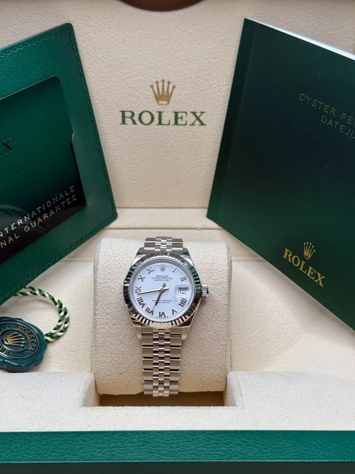【1:1 Super Clone】 Lady-Datejust 28mm 279174 White Roman Dial Oyster Bracelet