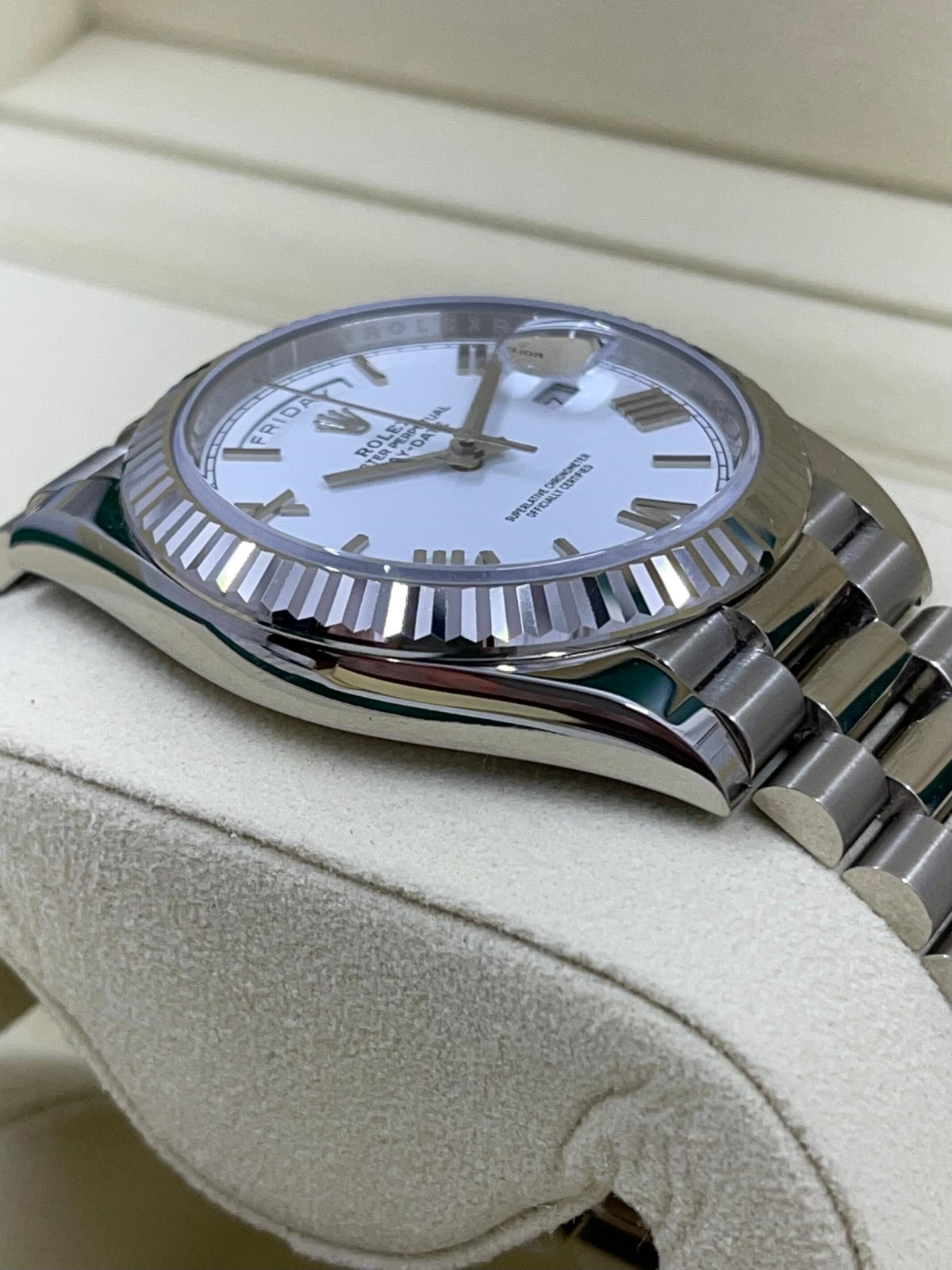 【1:1 Super Clone】 Day-Date 228236-0010 White Roman Dial