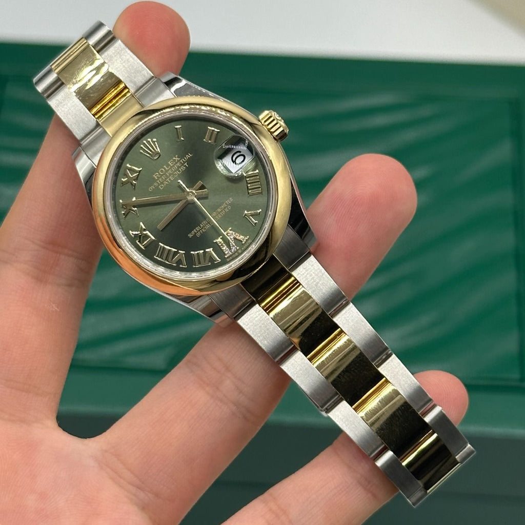 【1:1 Super Clone】 Datejust m278243-0015/0016 31mm Olive Green Dial Yellow Rolesor Oyster Watch