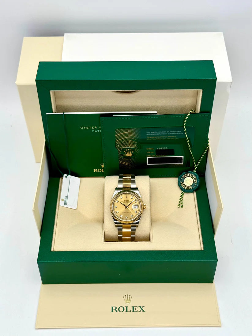 【1:1 Super Clone】  Datejust 36mm 126233 Champagne Dial Jubilee Bracelet Watch