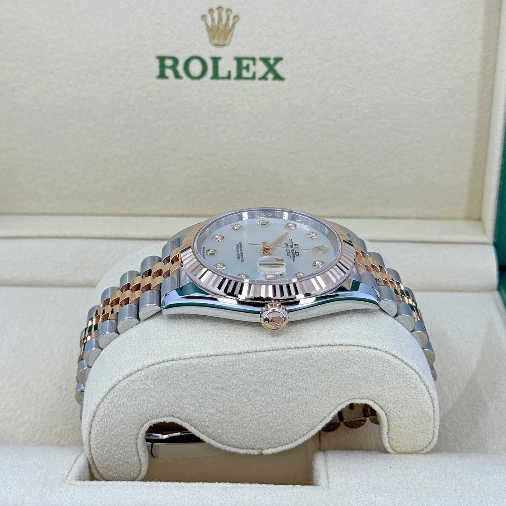 【1:1 Super Clone】 Datejust 41mm 126331 MOP Diamond Jubilee Steel and Rose Gold Watch