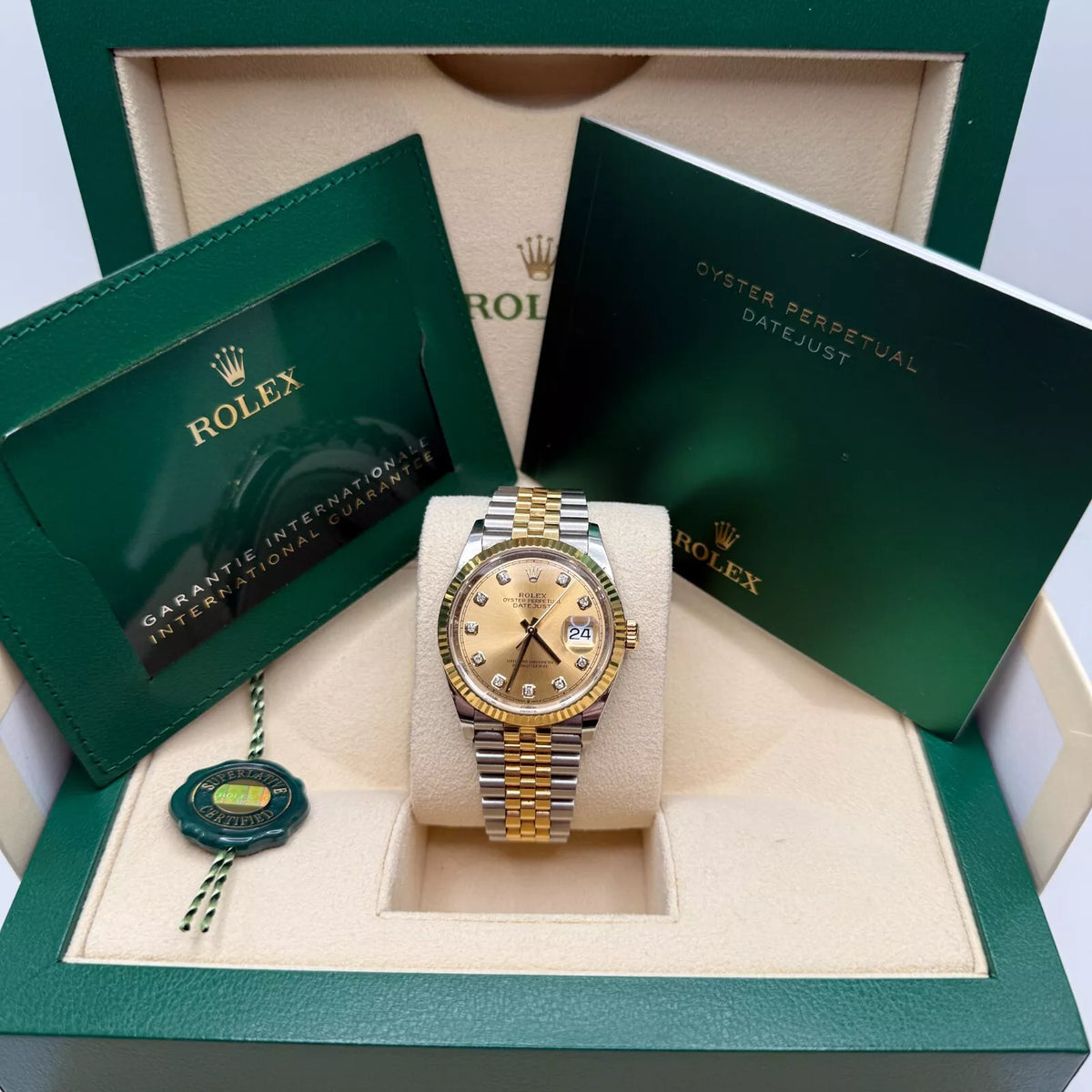 【1:1 Super Clone】  Datejust 36mm 126233 Champagne Dial Jubilee Bracelet Watch