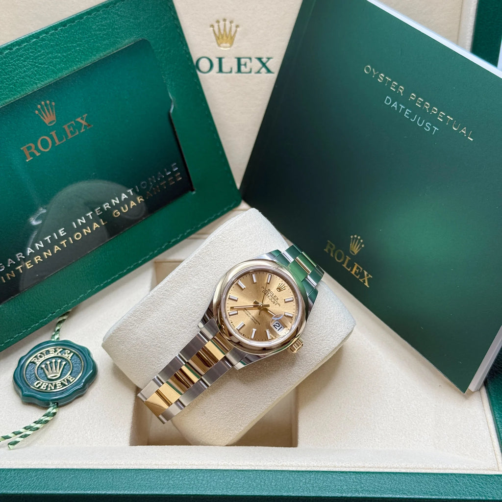 【1:1 Super Clone】 Lady-Datejust 28mm  279163 Champagne Dial Oyster Bracelet