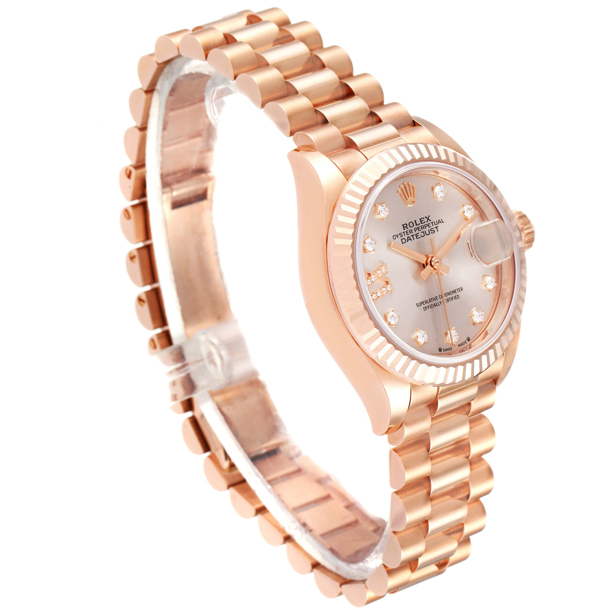 【1:1 Super Clone】 Lady-Datejust 28mm 279175 Rose Dial President Everose Gold