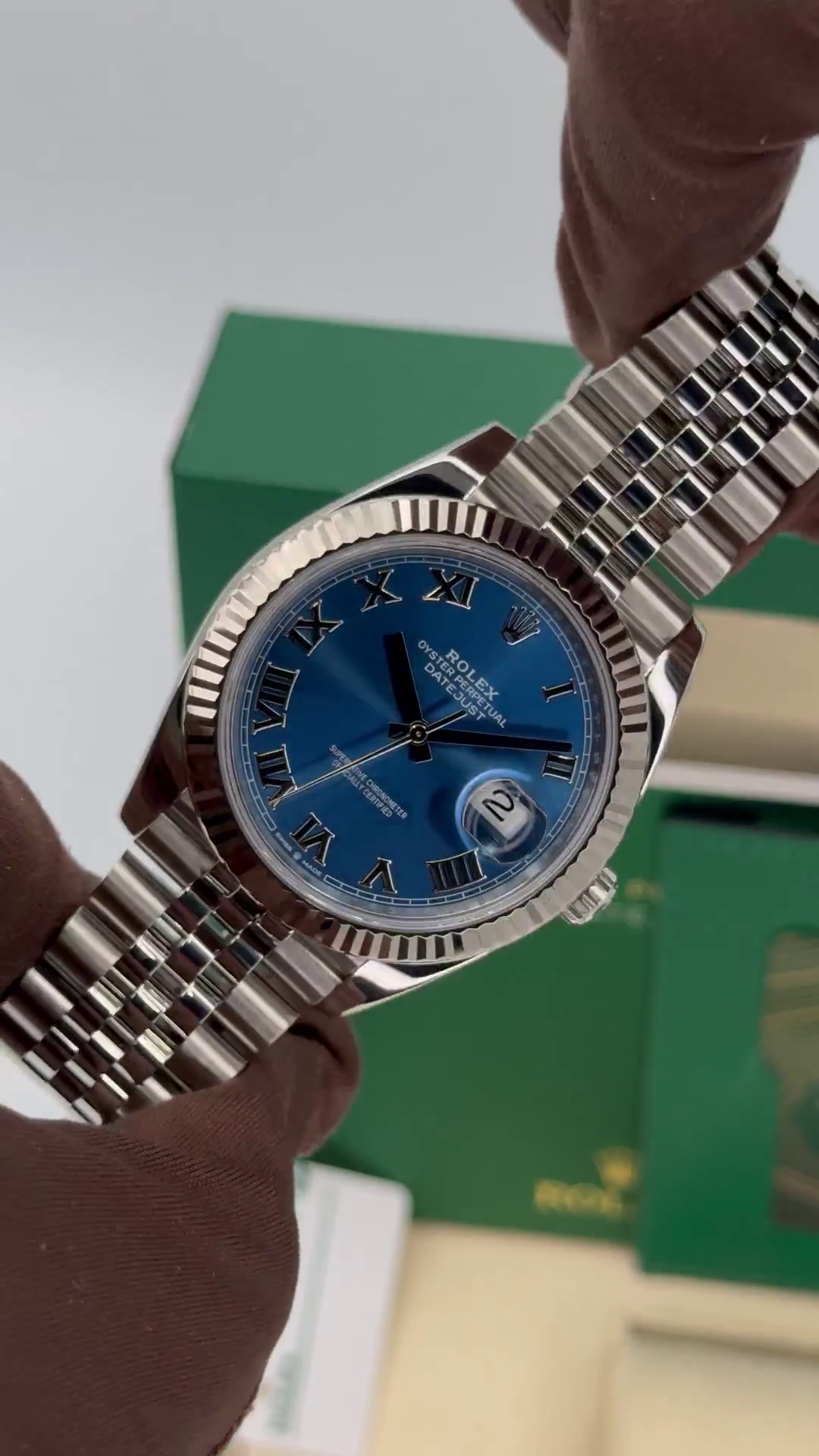 【1:1 Super Clone】  Datejust 41mm 126334 Blue Roman Oyster Stainless Steel Men’s Watch