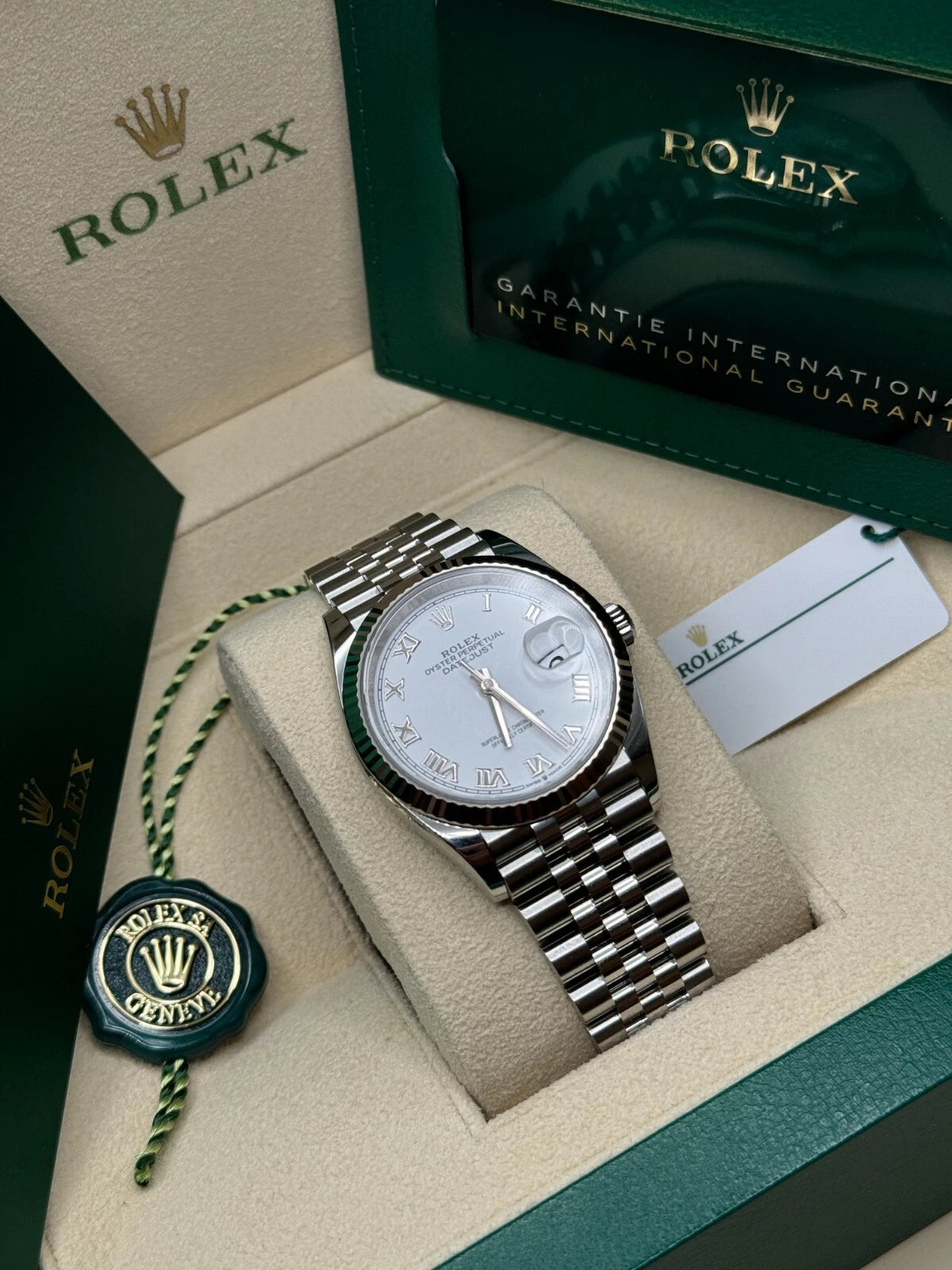 【1:1 Super Clone】  Datejust 41mm 126334 White Roman Oyster Stainless Steel Mens Watch