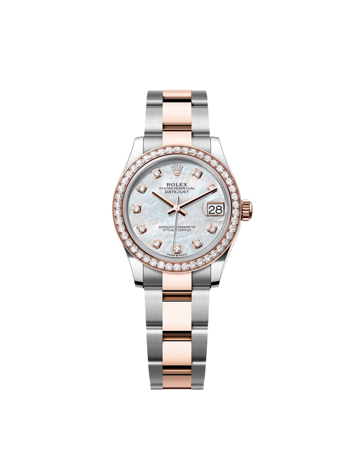 【1:1 Super Clone】 Datejust m278381-0025/0026 Mother-of-Pearl Diamond 31mm Dial Diamond-Set Bezel and Oyster Bracelet Watch