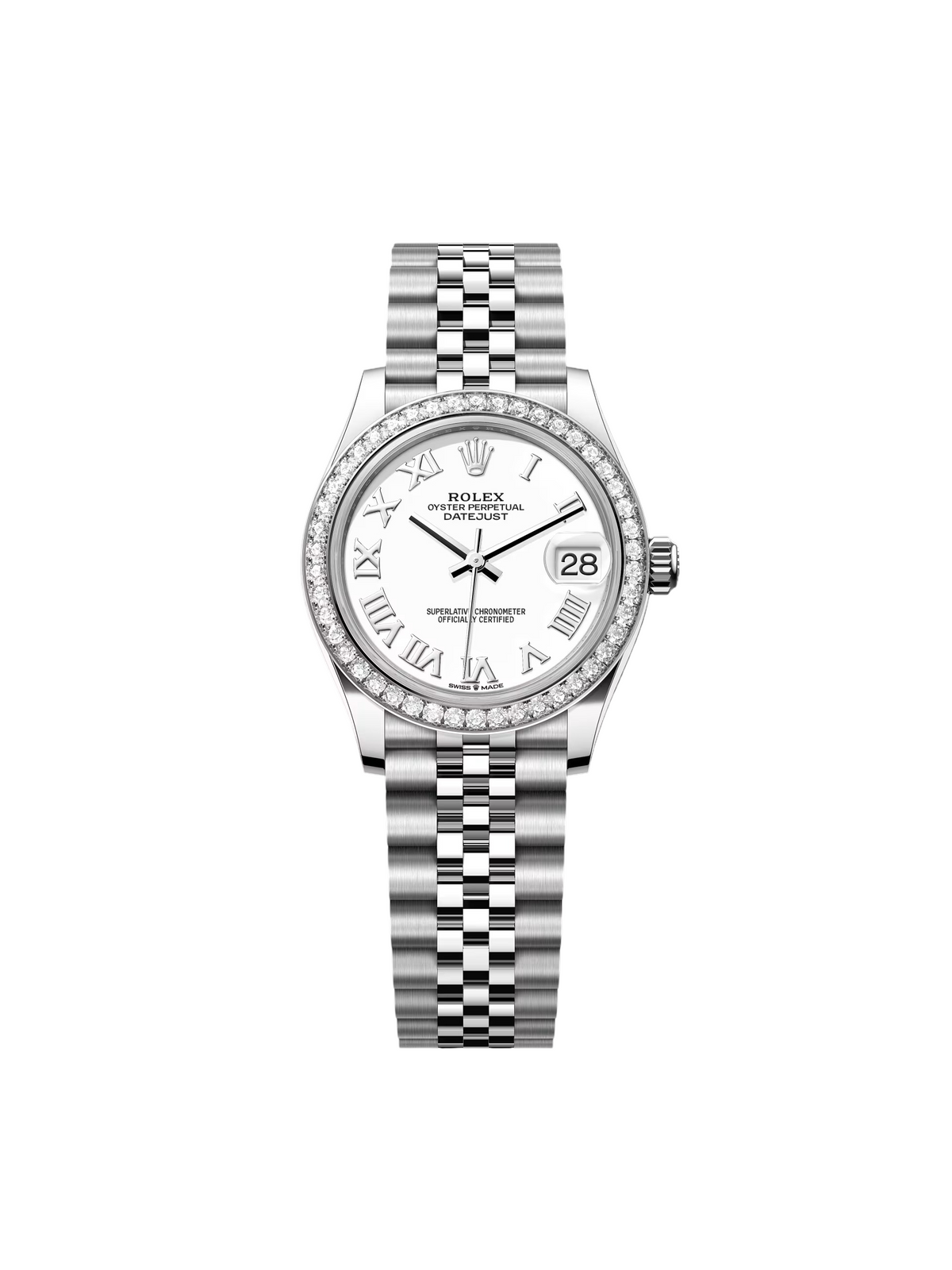 【1:1 Super Clone】 Datejust m278384RBR-0013/0014 White 31mm Dial Oyster Watch