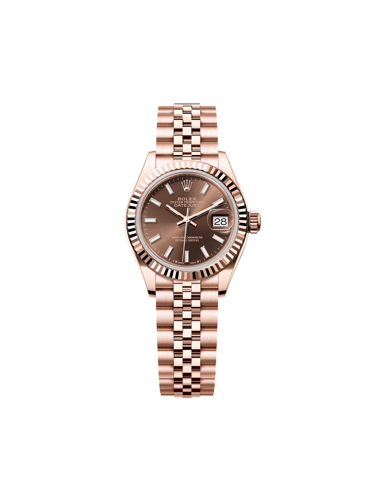 【1:1 Super Clone】 Lady-Datejust 28mm 279175 Chocolate Dial President Everose Gold