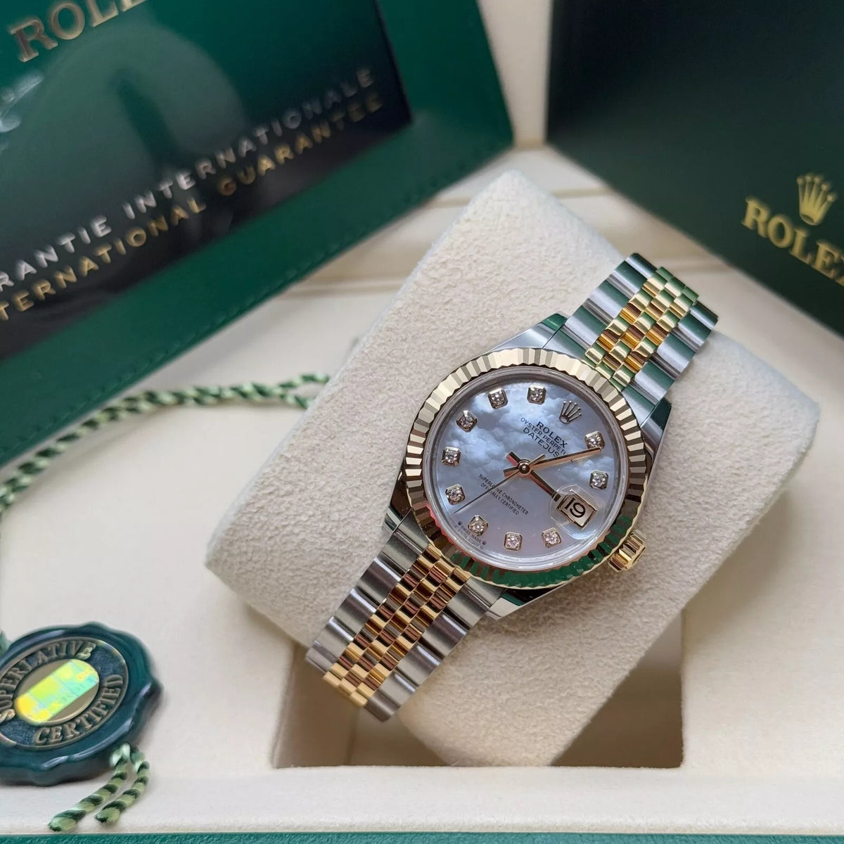【1:1 Super Clone】 Lady-Datejust 28mm 279173 Mother of Pearl Diamond Dial Oyster Bracelet