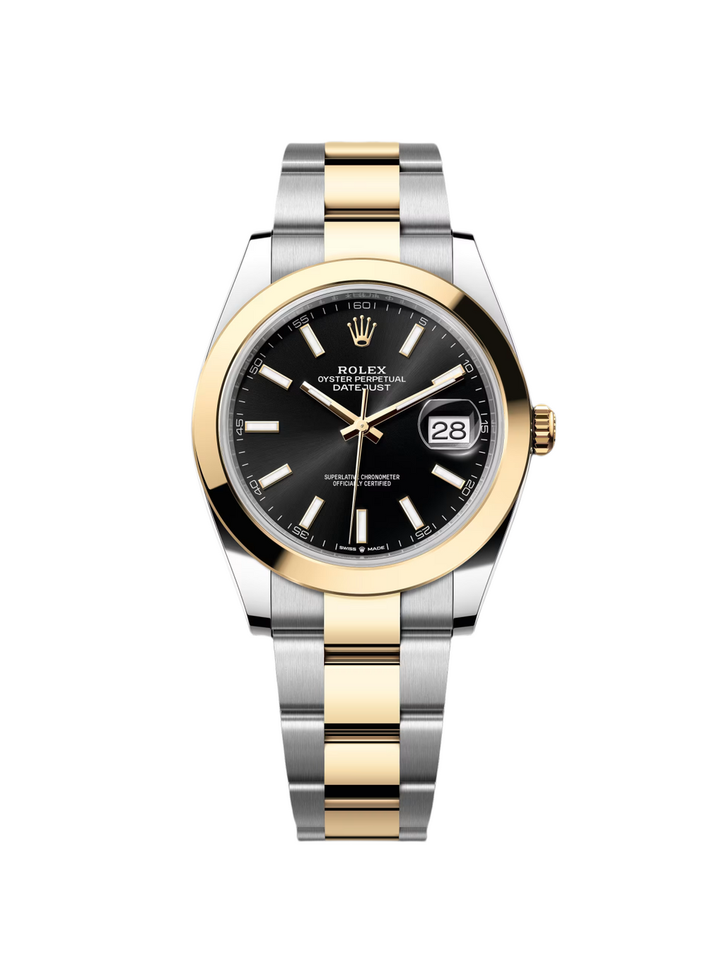 【1:1 Super Clone】 Datejust 41mm 126303 Black Index Jubilee 41mm Steel and Yellow Gold Mens Watch