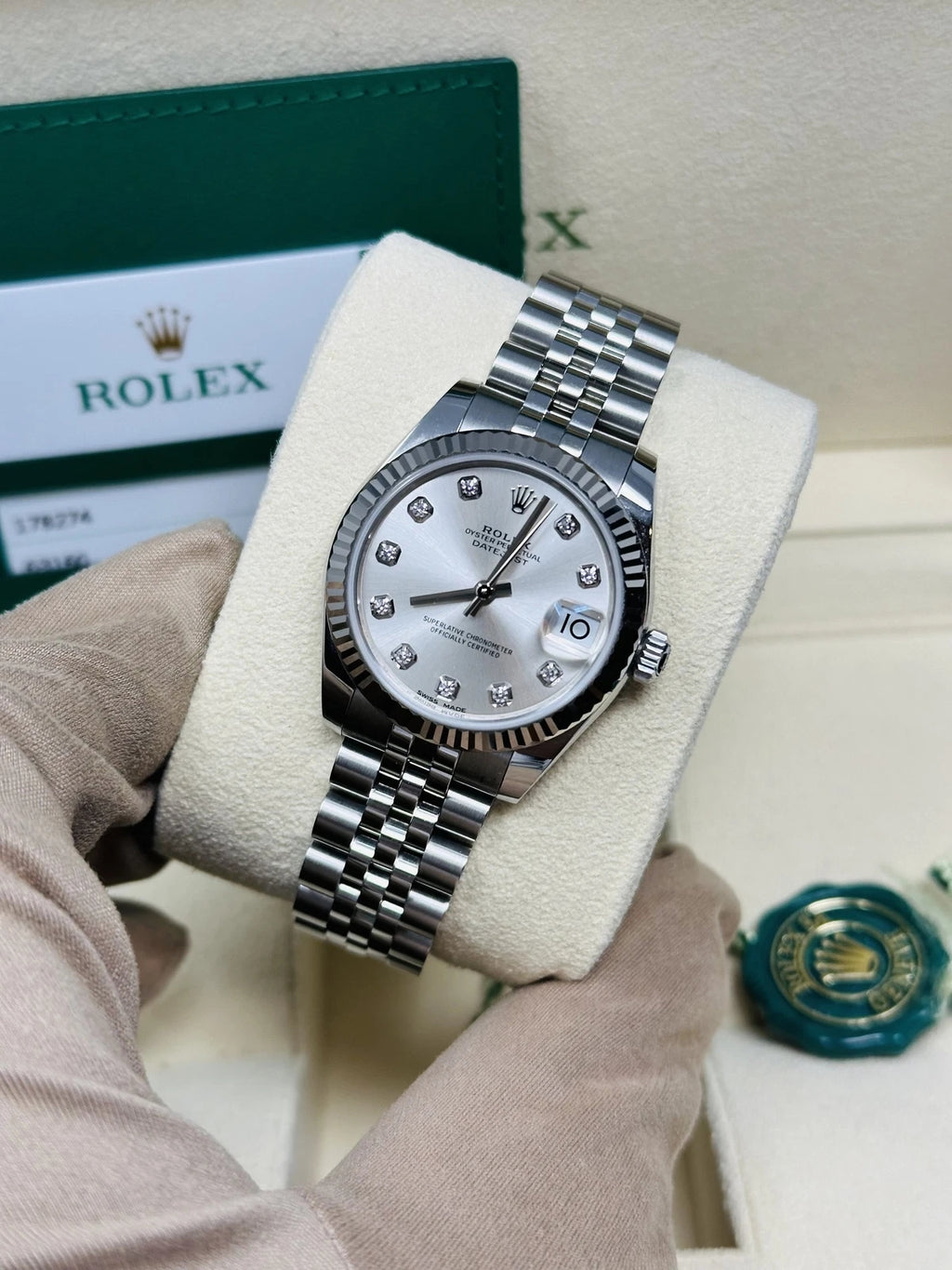 【1:1 Super Clone】 Datejust m278274-0029/0030 Silver 31mm Dial Oyster Watch