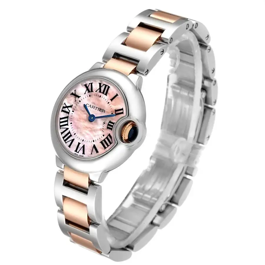 【1:1 Super Clone】BALLON BLEU Pink Mother of Pearl Dial 28mm
