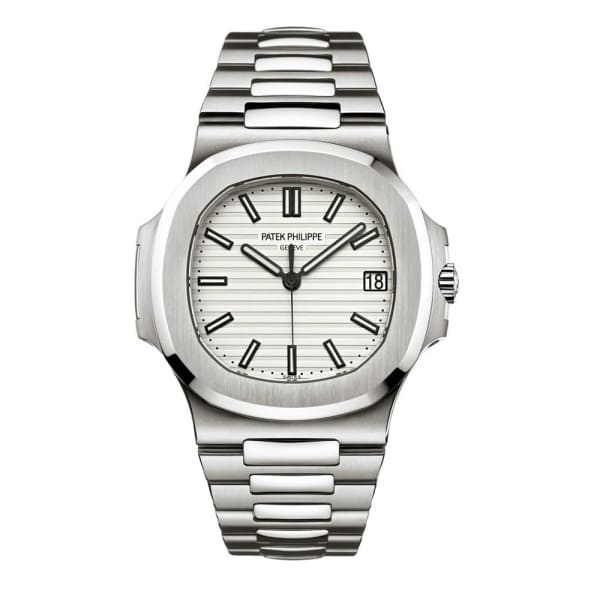 【1:1 Super Clone】Patek Philippe Nautilus Silvery White Dial Stainless Steel Mens Watch 5711-1A-011