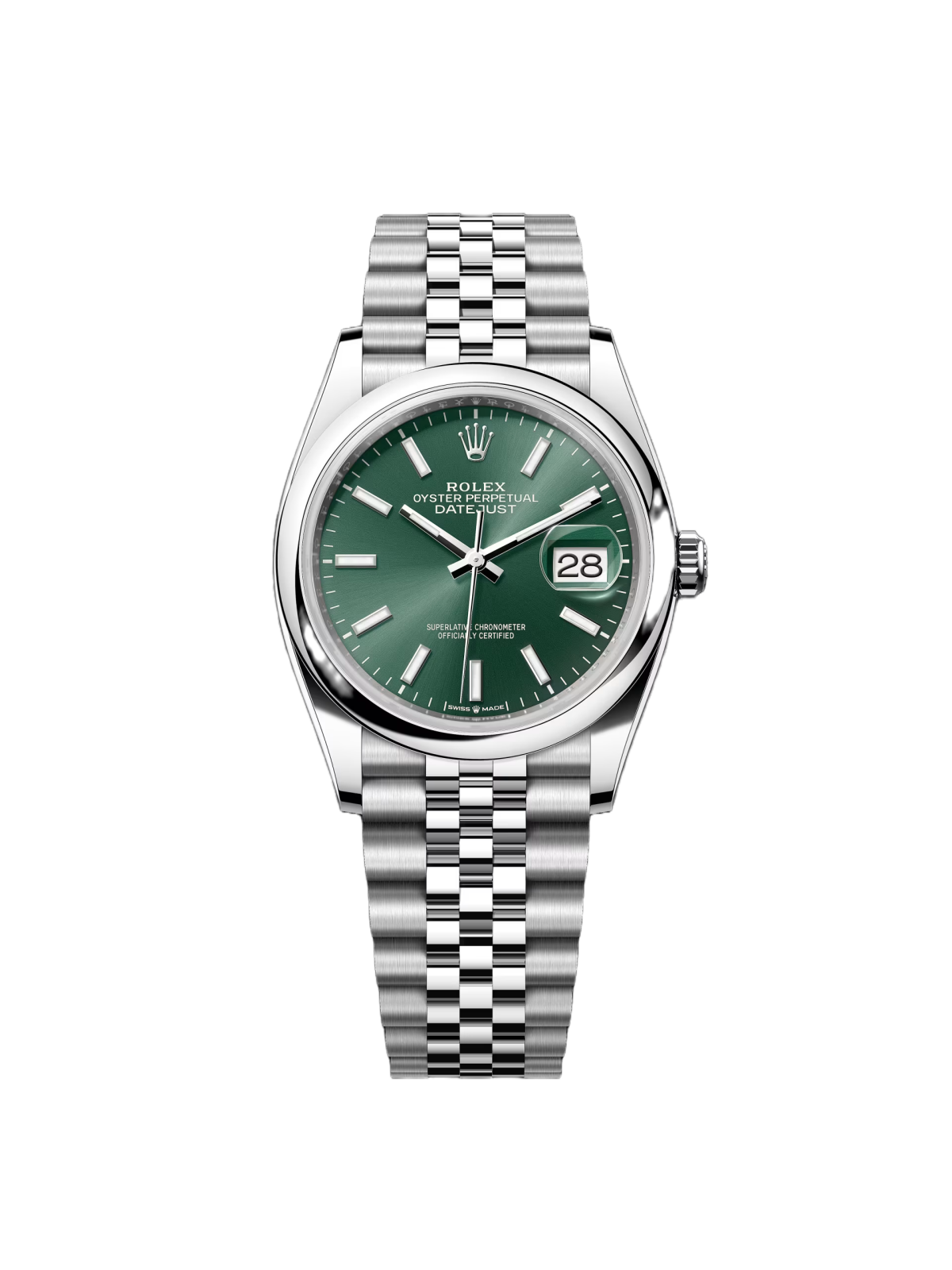 【1:1 Super Clone】  Datejust 36mm 126200 Mint Green Dial Stainless Steel Oyster Bracelet Watch