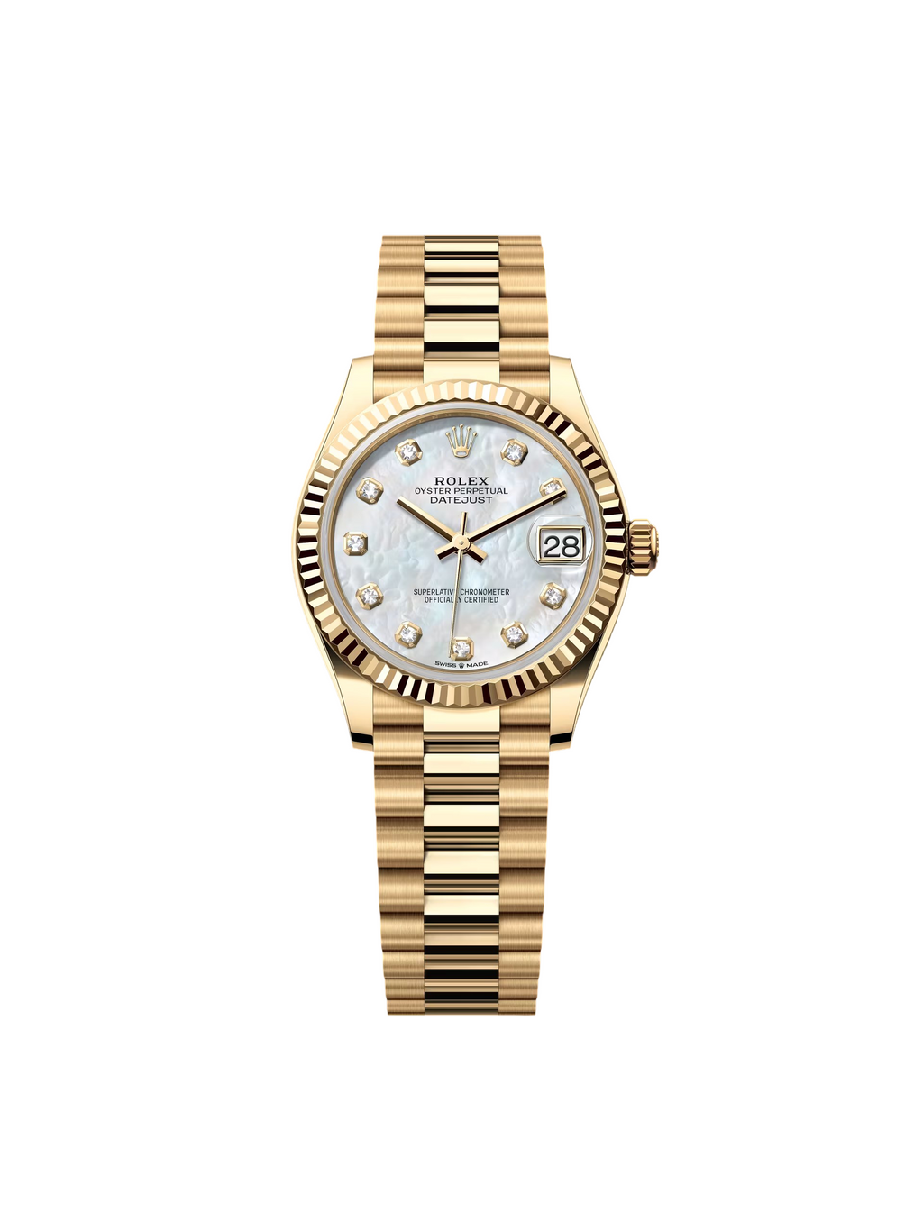 【1:1 Super Clone】 Datejust m278278-0010 Mother-of-Pearl 31mm Dial President Bracelet Watch