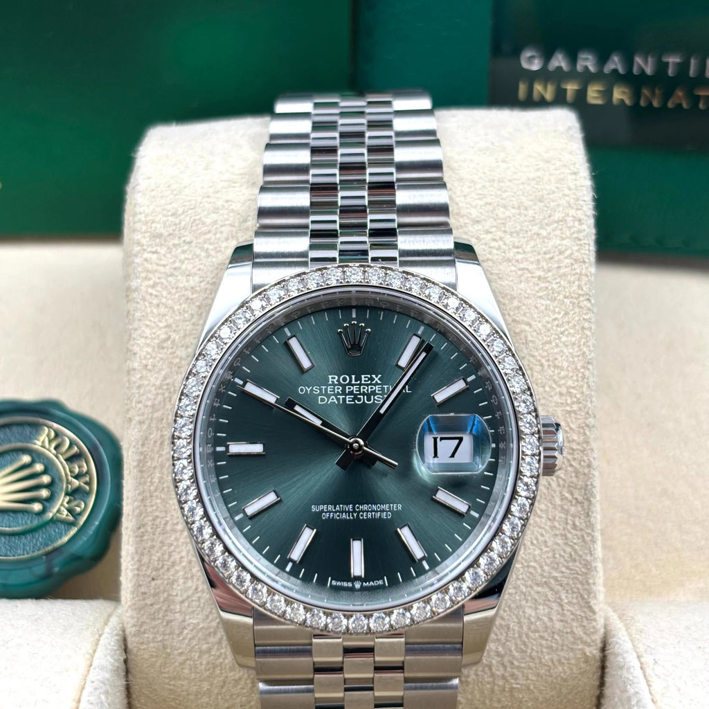 【1:1 Super Clone】  Datejust 36mm 126284 Green Dial Jubilee Bracelet