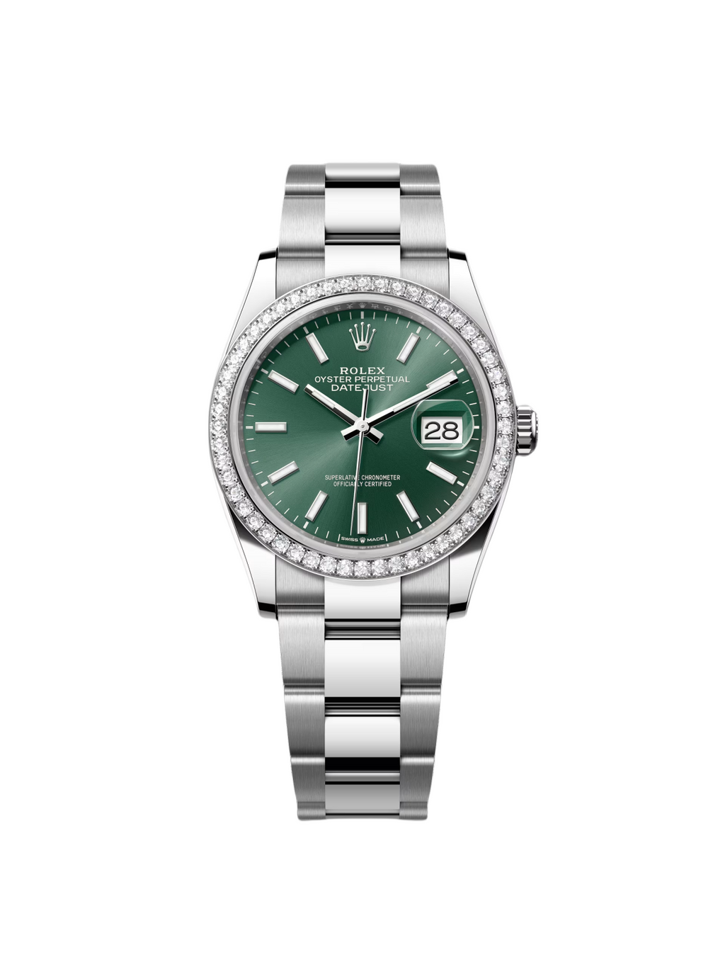 【1:1 Super Clone】  Datejust 36mm 126284 Green Dial Jubilee Bracelet