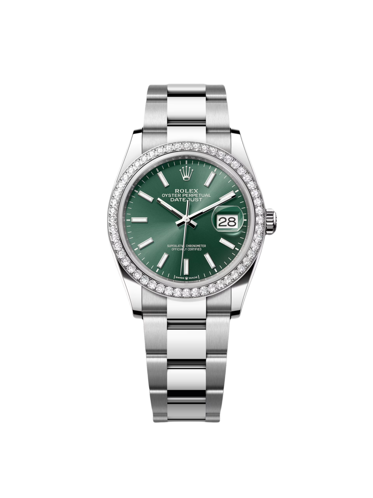 【1:1 Super Clone】  Datejust 36mm 126284 Green Dial Jubilee Bracelet