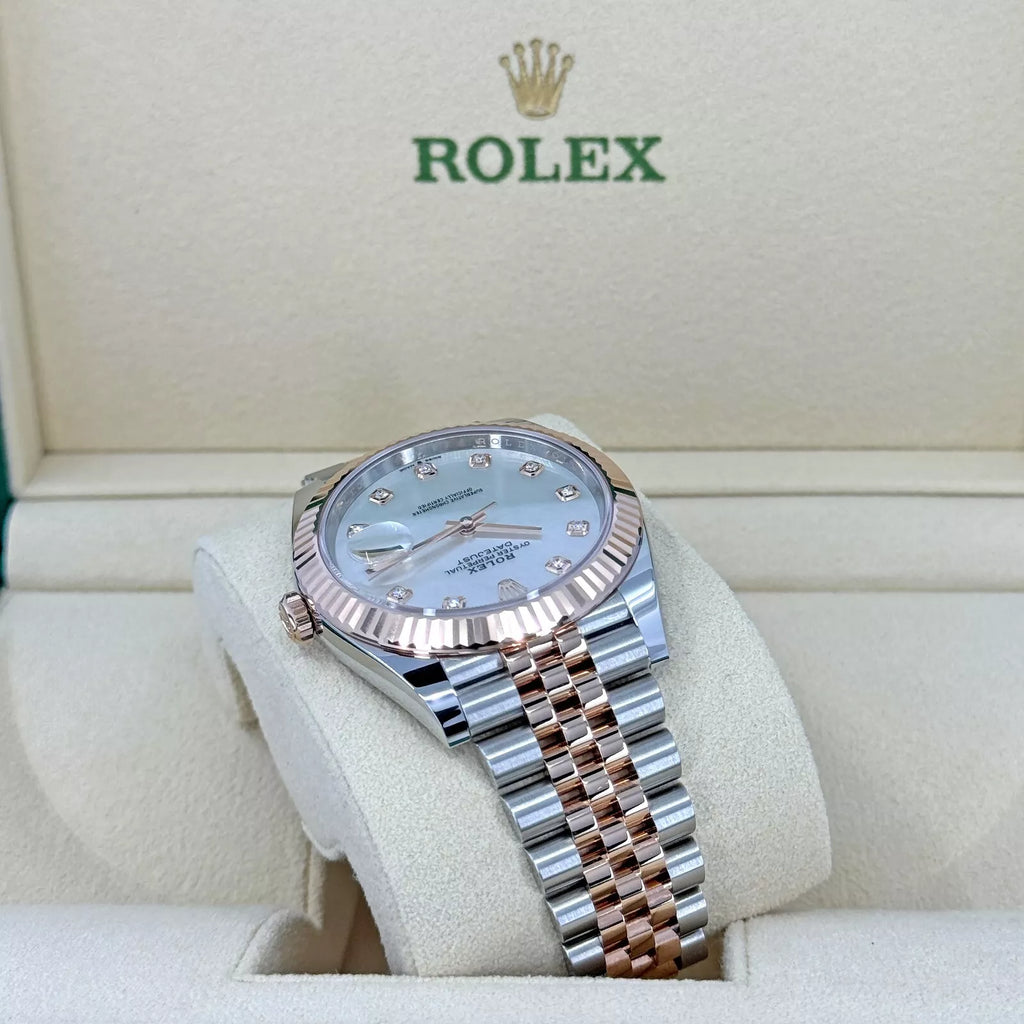 【1:1 Super Clone】 Datejust 41mm 126331 MOP Diamond Jubilee Steel and Rose Gold Watch
