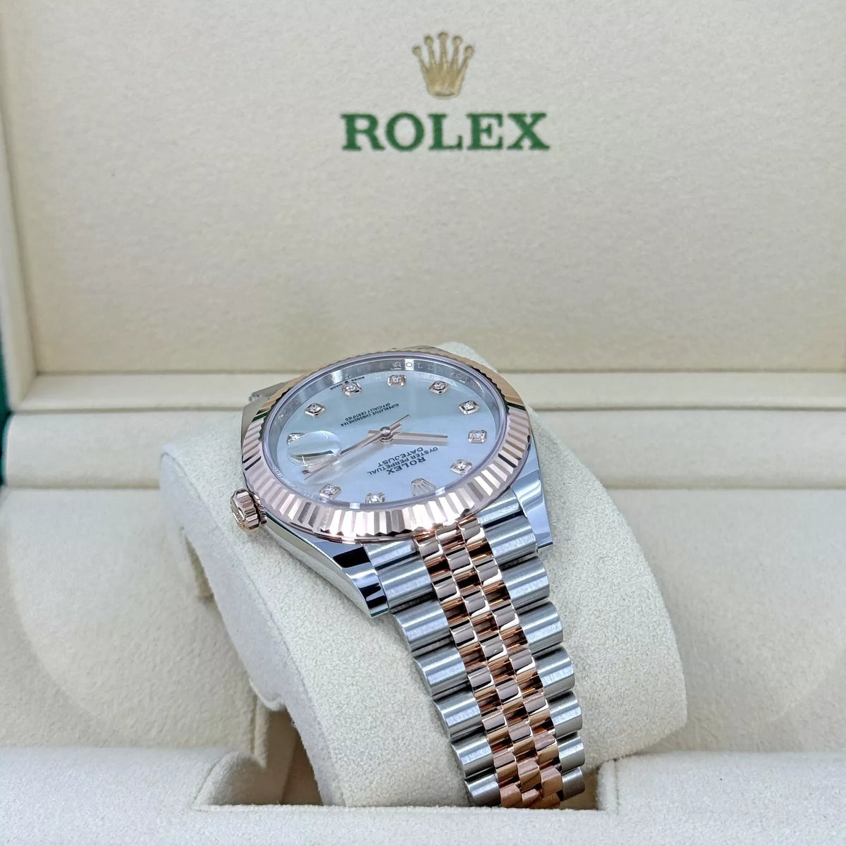 【1:1 Super Clone】 Datejust 41mm 126331 MOP Diamond Jubilee Steel and Rose Gold Watch