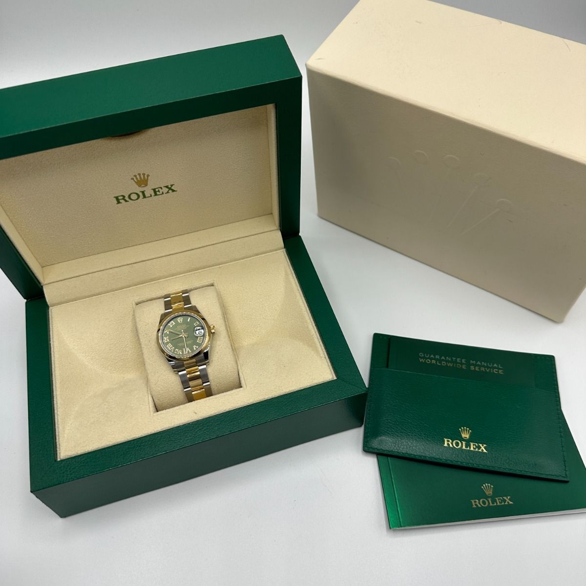 【1:1 Super Clone】 Datejust m278243-0015/0016 31mm Olive Green Dial Yellow Rolesor Oyster Watch
