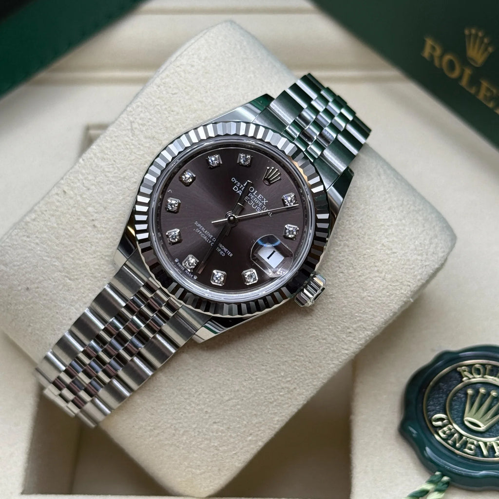 【1:1 Super Clone】 Lady-Datejust 28mm 279174 Dark Grey Diamond Dial Oyster Bracelet
