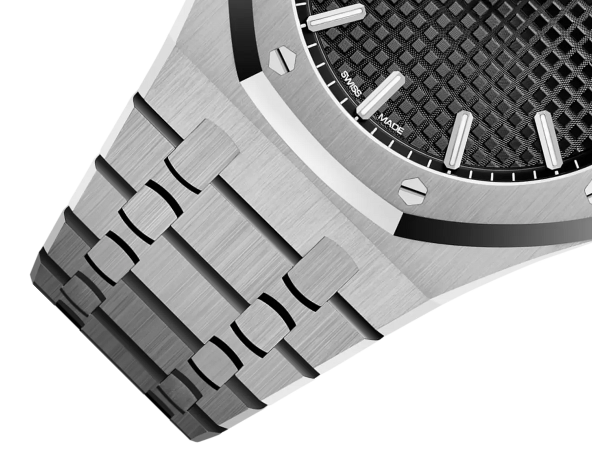 【1:1 Super Clone】A&P ROYAL OAK Black Dial 41mm