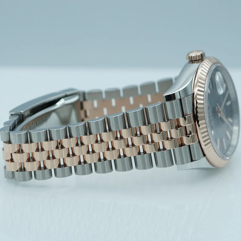 【1:1 Super Clone】  Datejust 36mm 126231 Slate/Gray Dial Oystersteel and 18K Rose gold Oyster Bracelet