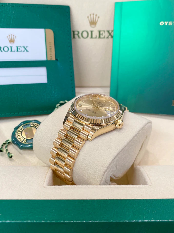 【1:1 Super Clone】 Datejust m278278-0009 Champagne 31mm Dial President Bracelet Watch